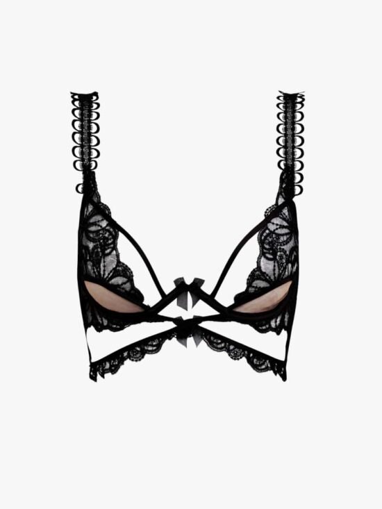 Swirly Floral Embroidered Bra